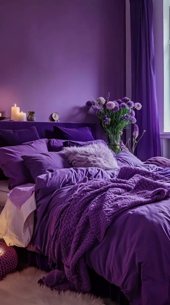 deep-purple-wall-purple-gothic-bedroom-decor-ideas