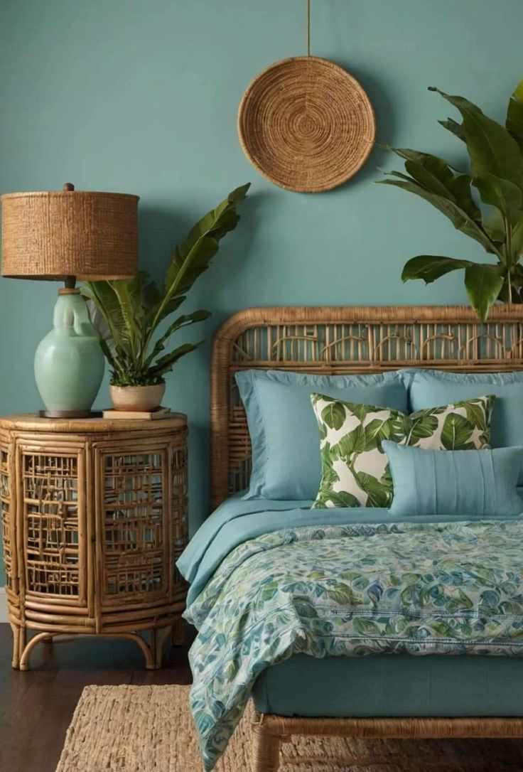 wicker-furniture-earthy-bedroom-deor-ideas