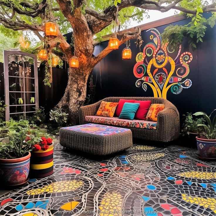 handmade-art-boho-patio-decor-ideas