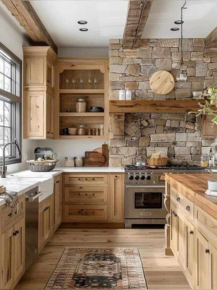 natural-stone-accents-rustic-farmhouse-decor-ideas