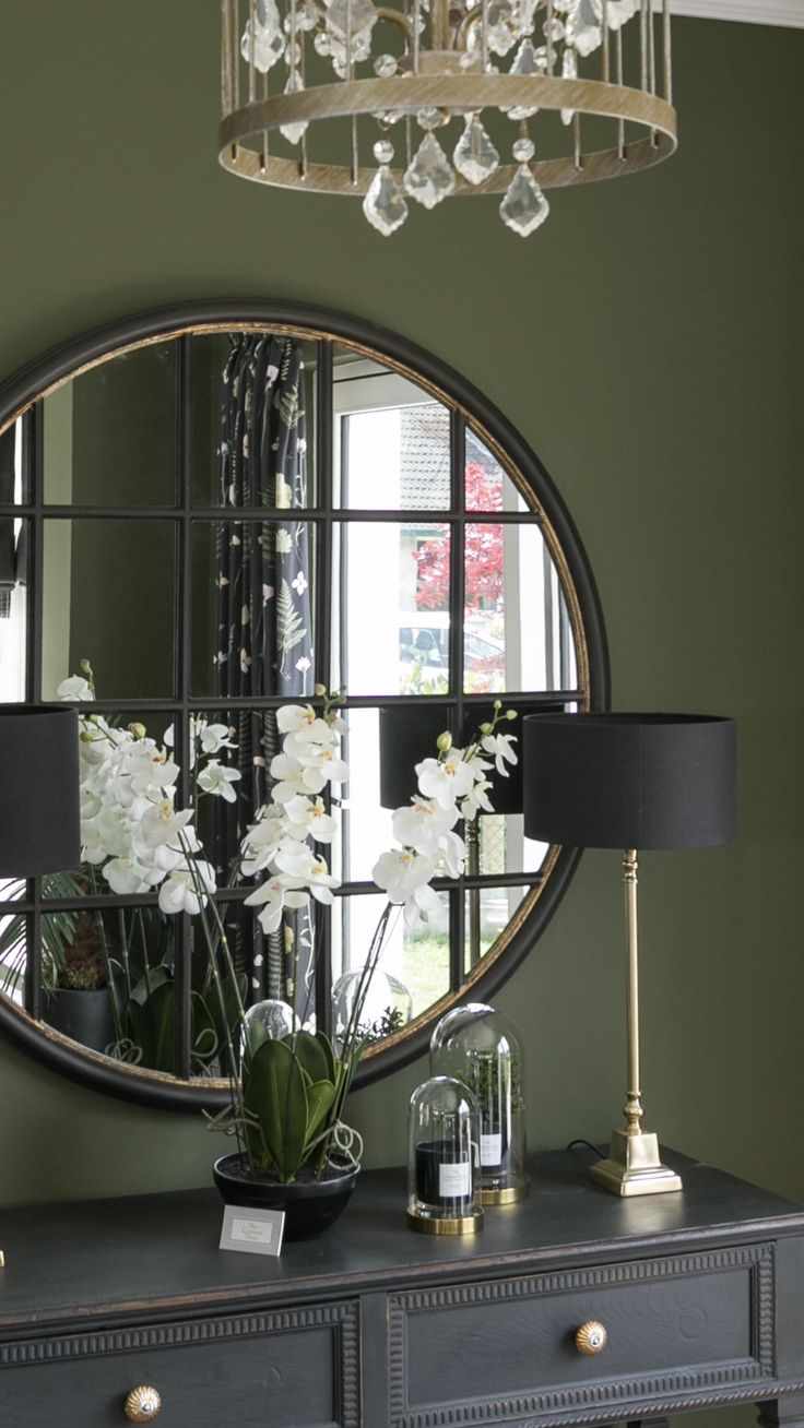 over-sized-mirrors-dark-living-room-ideas