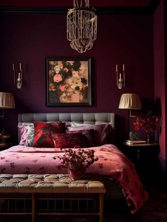 romantic-gothic-with-peach-accents-purple-gothic-bedroom-decor-ideas