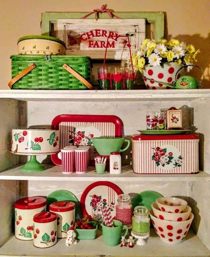 vintage-style-canister-set-and-storage-jars-vintage-inspired-kitchen-decor-ideas