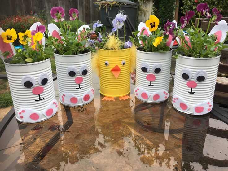 clay-pot-bunny-planters