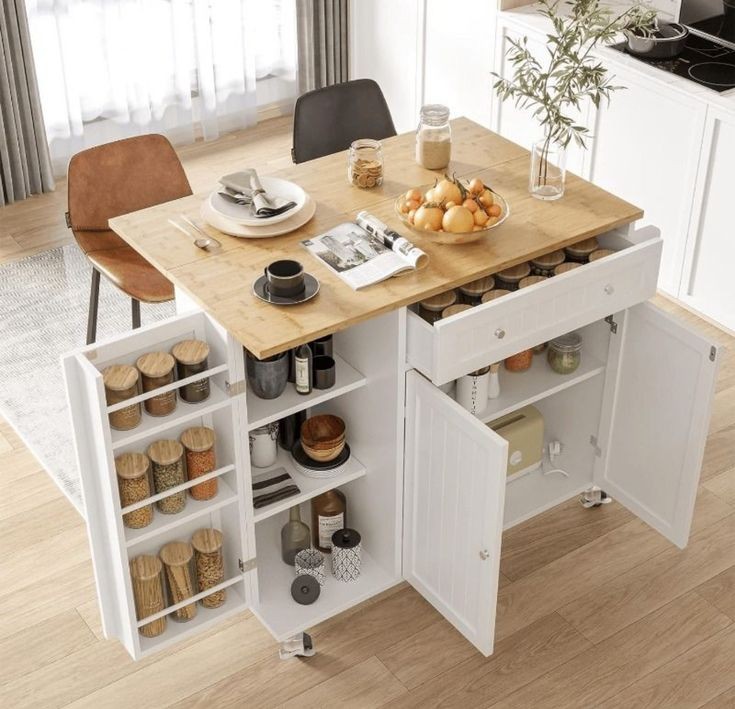 rolling-kitchen-cart-storage-solutions-for-small-spaced