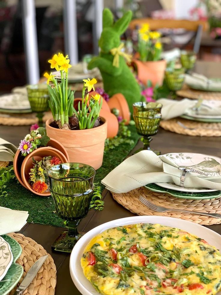 farmhouse-charm-with-fresh-herbs-easter-tablescape-ideas