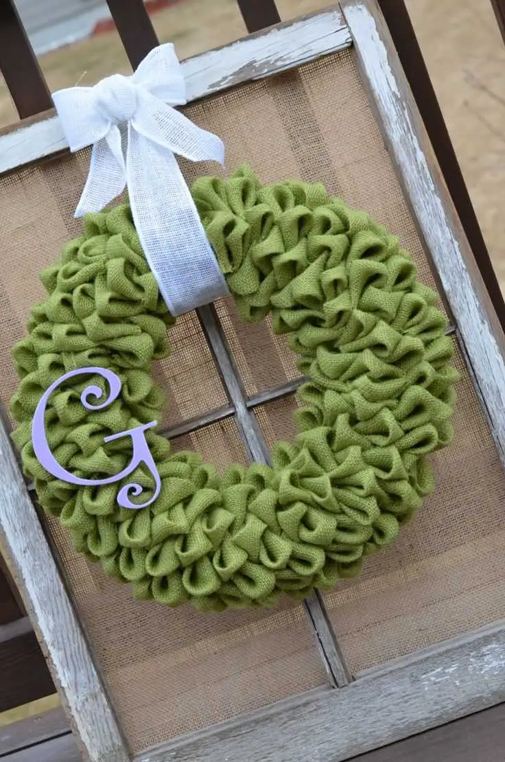 green-burlap-wreath