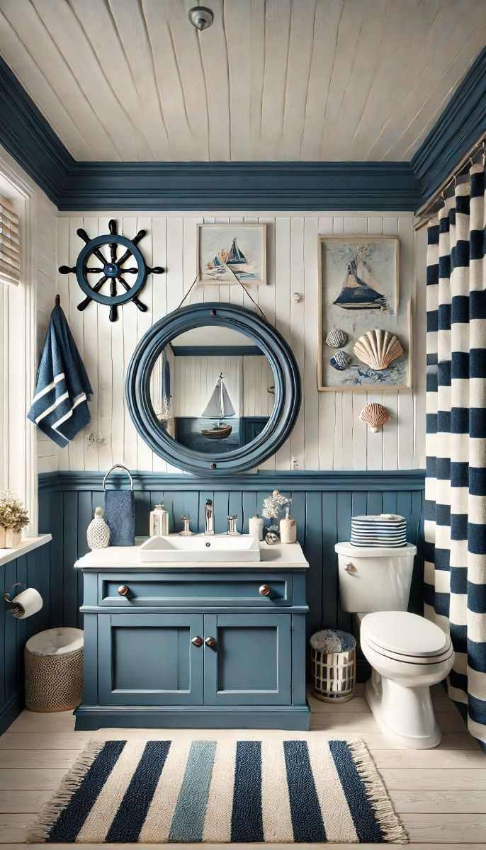 coastal-color-palette-nautical-theme-bathroom-ideas