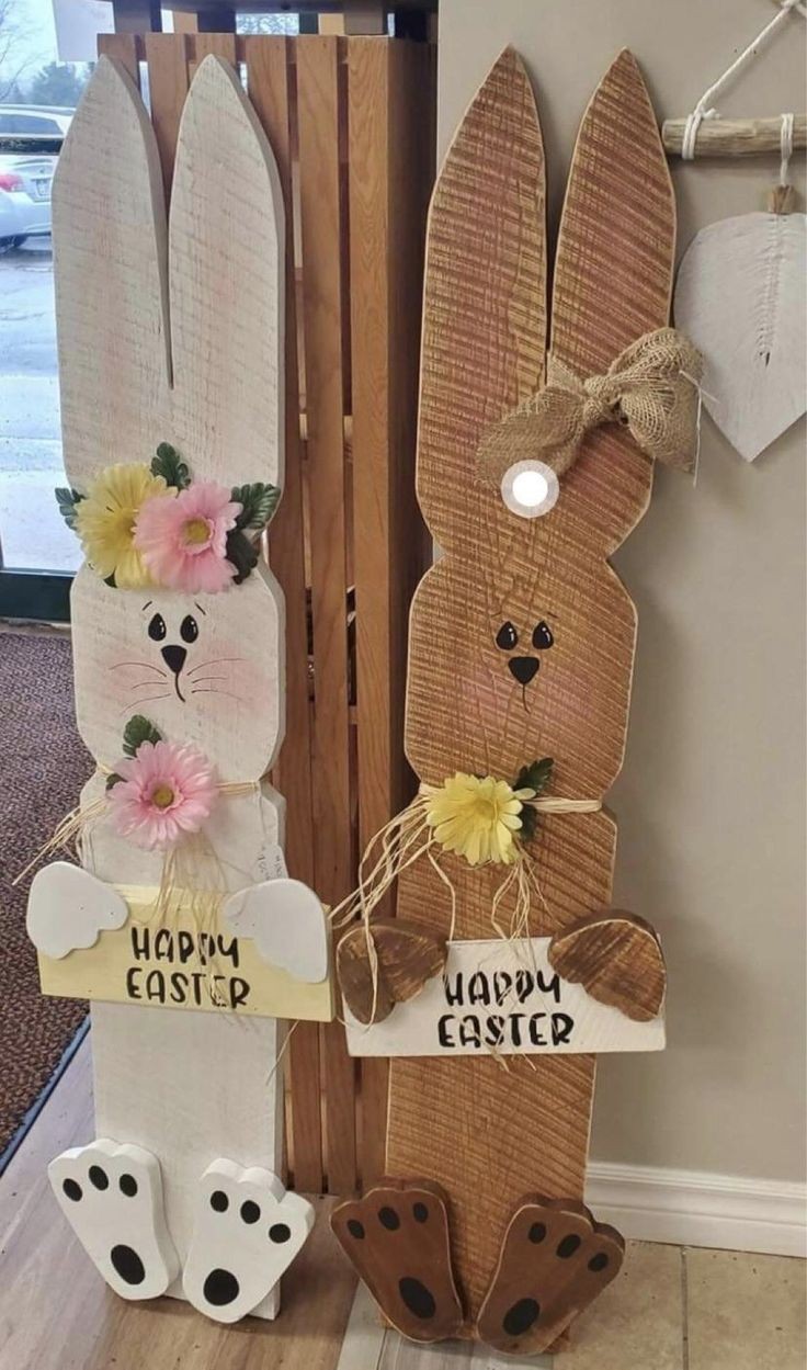 rustic-wooden-bunny-farmhouse-easter-decoration-ideas