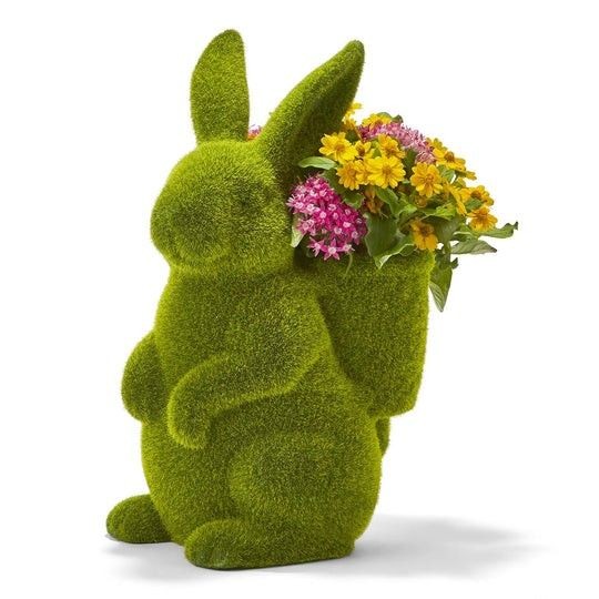 bunny-shaped-topiary-easter-door-decoration-ideas