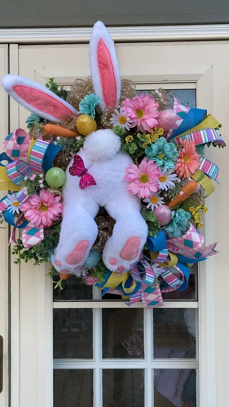 bunny-wreath-easter-door-decoration-ideas