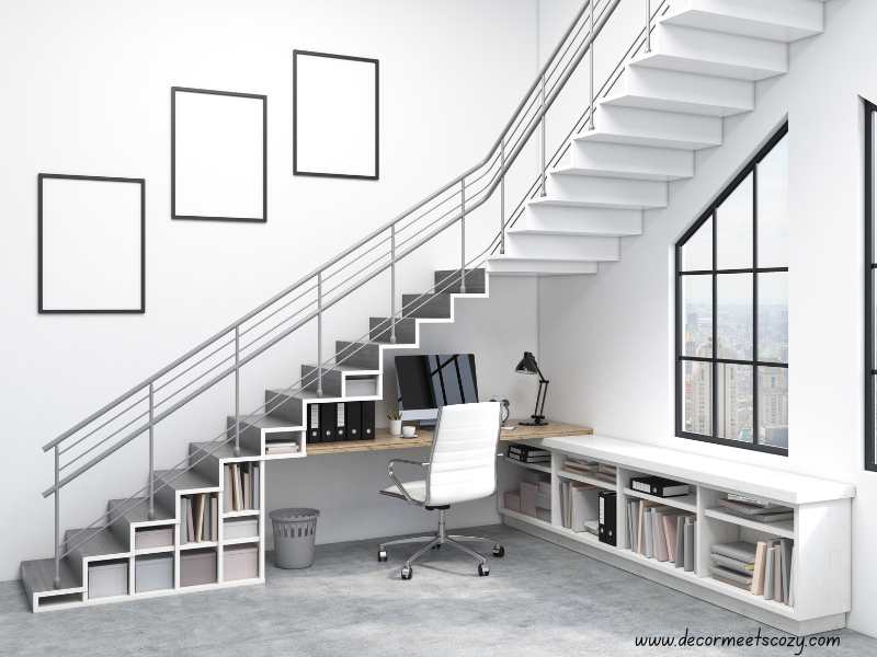 Desk-and-Workspace-Under-the-Stairs